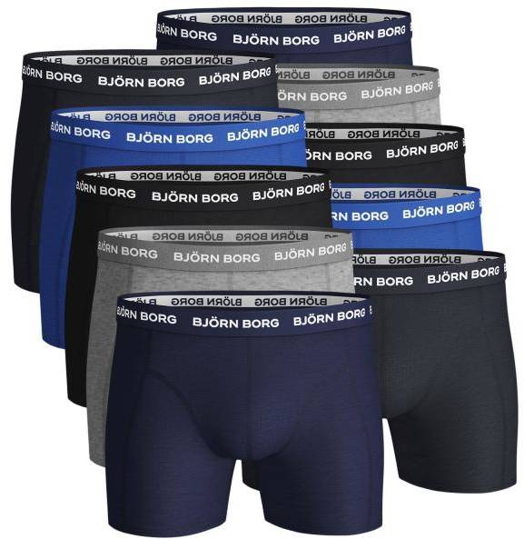 Björn Borg Kalsonger 10P Essential Shorts Solids Blå/Grå bomull Small Herr 