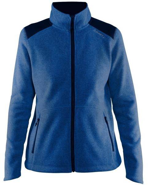 Craft Noble Zip Jacket Heavy Knit Fleece Women Mörkblå polyester Small Dam 