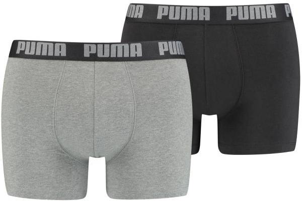 Puma Kalsonger 2P Basic Boxer Svart/Grå bomull Small Herr 