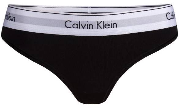 Calvin Klein Trosor Modern Cotton Plus Thong Svart X-Large Dam 