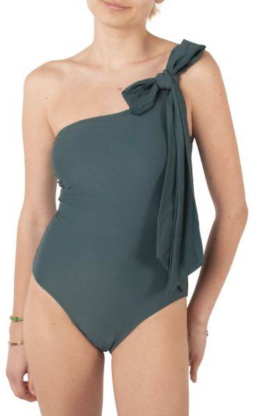 Missya Capri One Shoulder Swimsuit Mörkgrön 38 Dam 