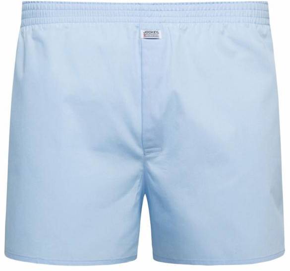 Jockey Kalsonger Woven Poplin Boxer Shorts Blå bomull Small Herr 