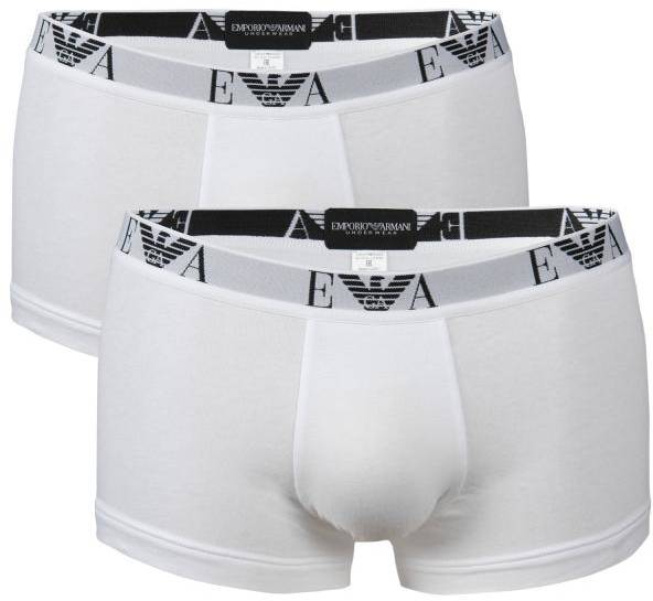 Emporio Armani Kalsonger 2P Stretch Cotton Trunk Vit bomull Medium Herr 