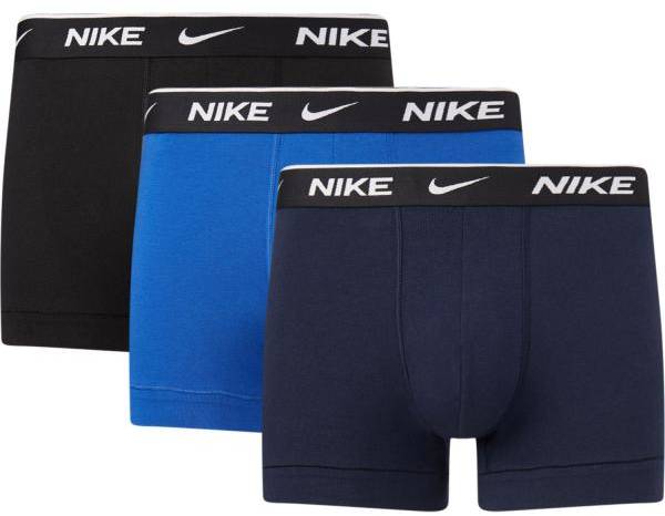 Nike Kalsonger 3P Everyday Essentials Cotton Stretch Trunk Svart/Blå bomull Small Herr 