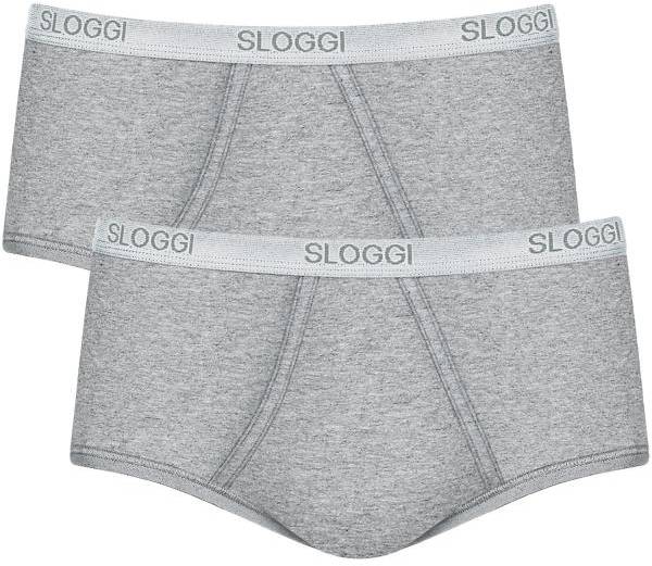 Sloggi Kalsonger 2P For Men Basic Maxis Grå bomull Small Herr 