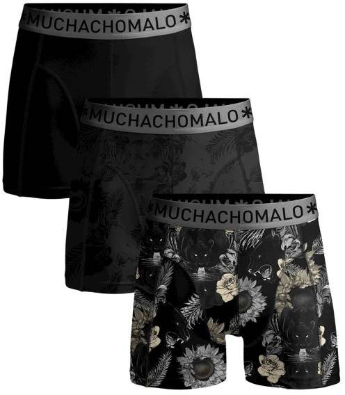 Muchachomalo Kalsonger 3P Cotton Stretch Panther Boxer Svart bomull Medium Herr 