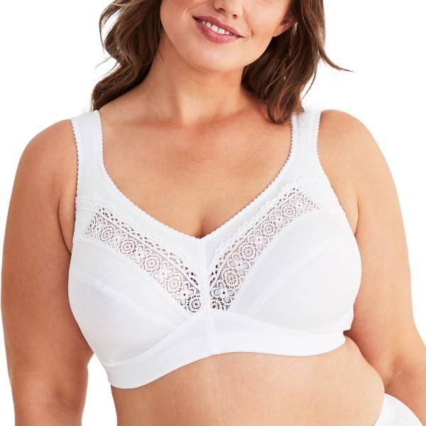 Swegmark BH Cotton Star Soft Bra Vit bomull B 75 Dam 