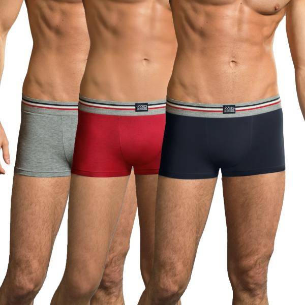 Jockey Kalsonger 3P Cotton Stretch Short Trunk Blandad Färg bomull Small Herr 