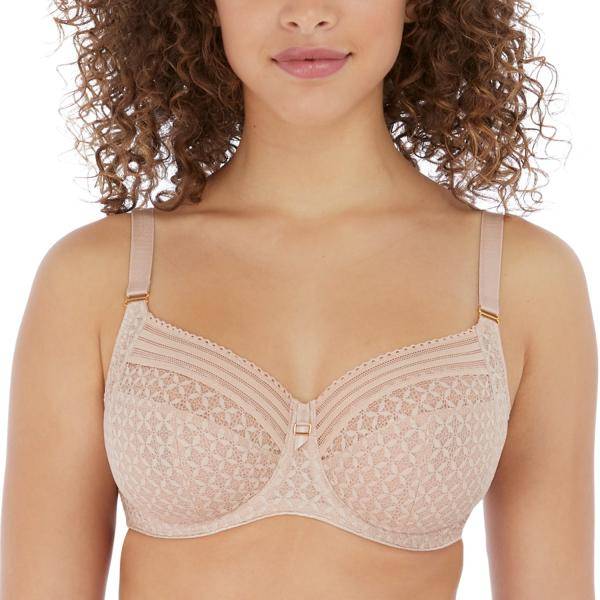 Freya BH Viva Underwire Side Support Lace Bra Beige polyamid D 70 Dam 