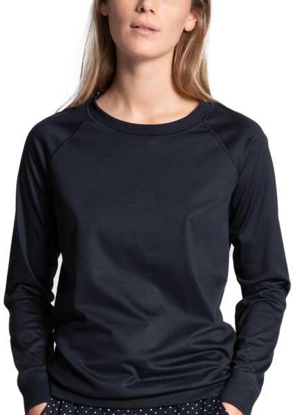 Calida Favourites Dreams Shirt With Cuff Mörkblå Bomull Small Dam (Övriga Pyjamasar i kategorin Pyjamasar)