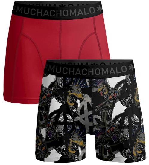 Muchachomalo Kalsonger 2P Cotton Stretch Punk Boxer Svart/Röd bomull Medium Herr 