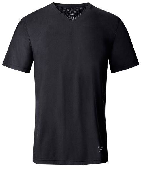 Frigo Cotton T-Shirt V-Neck Svart bomull Medium Herr 