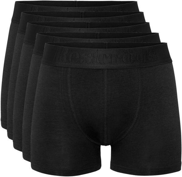 Resteröds Kalsonger 5P Organic Cotton Boxer Svart ekologisk bomull Small Herr 