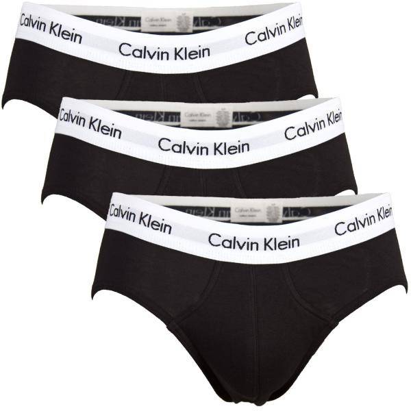 Calvin Klein Kalsonger 3P Cotton Stretch Hip Brief Svart bomull Small Herr 