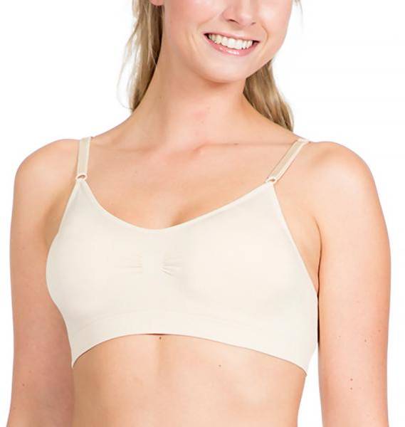 Magic BH Comfort Bra Spagetthi Straps Beige nylon Small Dam 