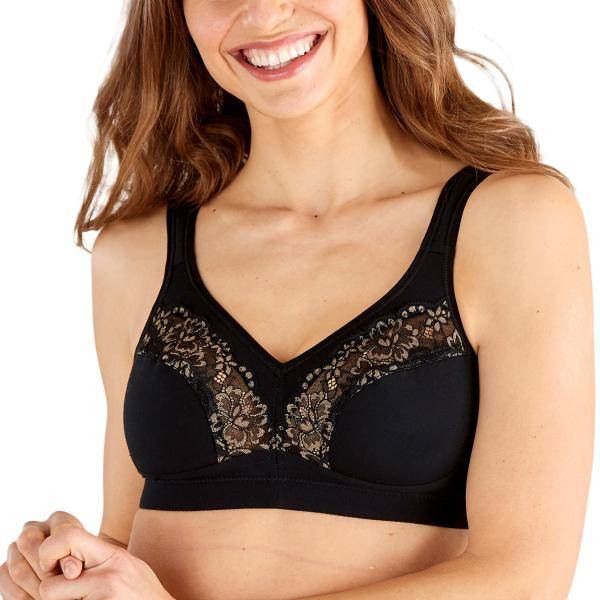 Swegmark BH Fairtrade Soft Bra Svart ekologisk bomull B 80 Dam 