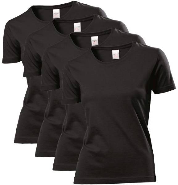 Stedman 4P Classic Women T-Shirt Svart Bomull Small Dam (Övriga T-Shirts i kategorin Tshirts)