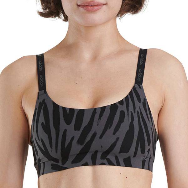 adidas BH BOS Micro Cut Free Scoop Lounge Bra Zebra Small Dam 