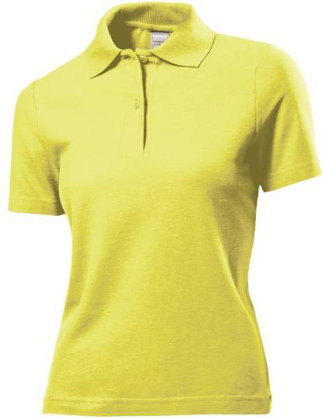 Stedman Polo Women Gul bomull Small Dam 