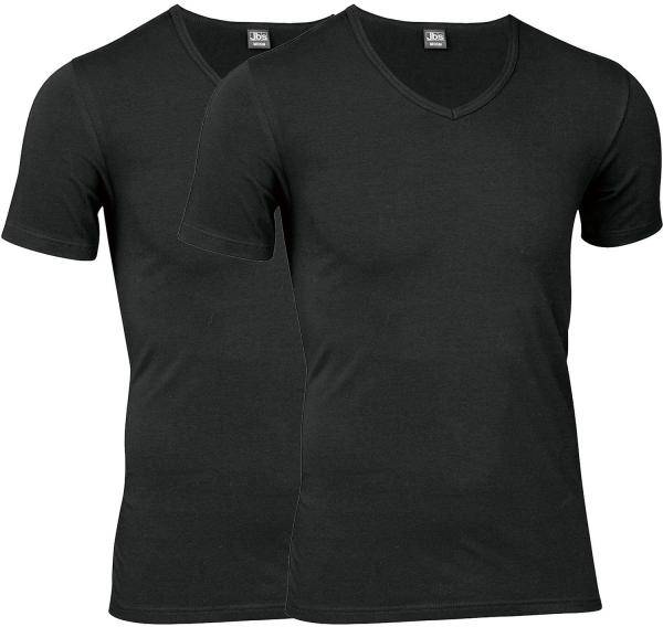 JBS 2P Organic Cotton V-Neck T-shirt Svart ekologisk bomull Small Herr 