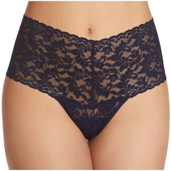Hanky Panky Trosor Signature Lace Retro Thong Marin Nylon One Size Dam (Övriga Trosor i kategorin Trosor)