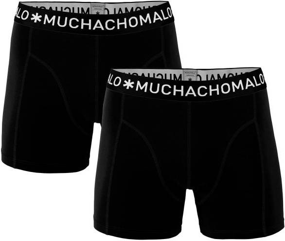 Muchachomalo Kalsonger 2P Cotton Stretch Basic Boxers Svart bomull Small Herr 