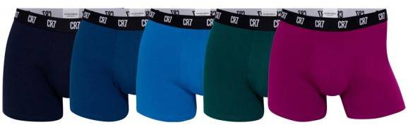 CR7 Cristiano Ronaldo Kalsonger 5P Cotton Trunks Blå bomull Small Herr 