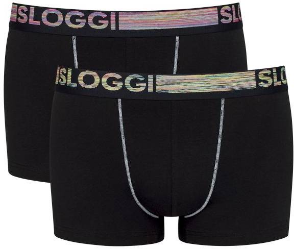 Sloggi Kalsonger 2P Men Go ABC Organic Cotton Hipster Svart ekologisk bomull Small Herr 