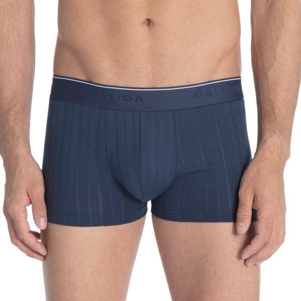 Calida Kalsonger Pure and Style Boxer Brief Indigoblå bomull Small Herr 