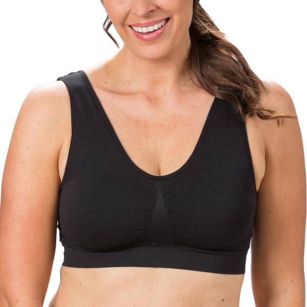 Trofe Heidi Wireless Bra Lounge BH Svart nylon Small Dam 