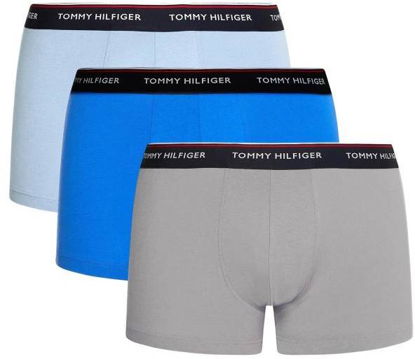 Tommy Hilfiger Kalsonger 3P Stretch Trunk Premium Essentials Ljusblå bomull Large Herr 