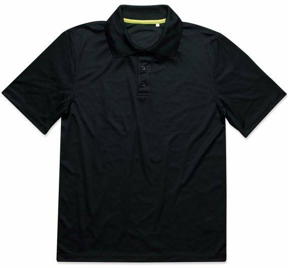 Stedman Active 140 Polo Svart polyester Small Herr 