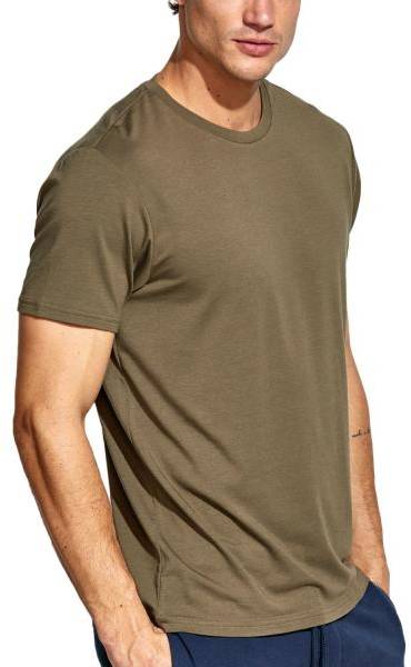 Panos Emporio Base Bamboo Tee Oliv Small Herr 