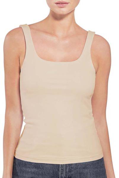 Bread and Boxers Women Tank Top With Scoop Back Beige ekologisk bomull Small Dam 