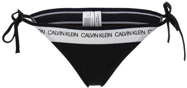 Calvin Klein CK Logo String Side Tie Bikini Svart Small Dam 