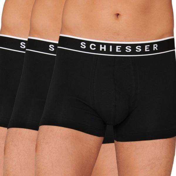 Schiesser Kalsonger 3P 95-5 Organic Cotton Rio Boxer Helsvart Small Herr 