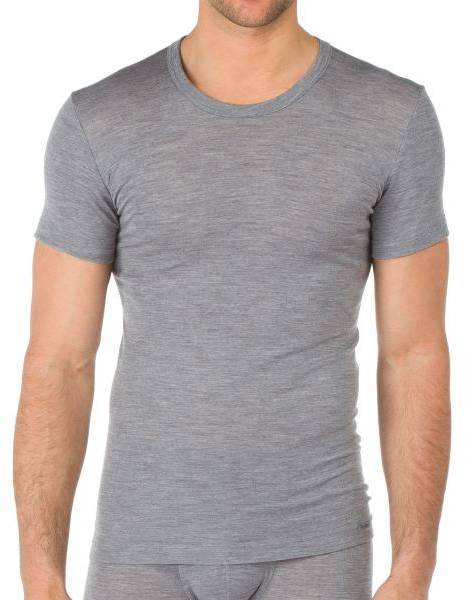 Calida Wool and Silk T-shirt Grå Small Herr 