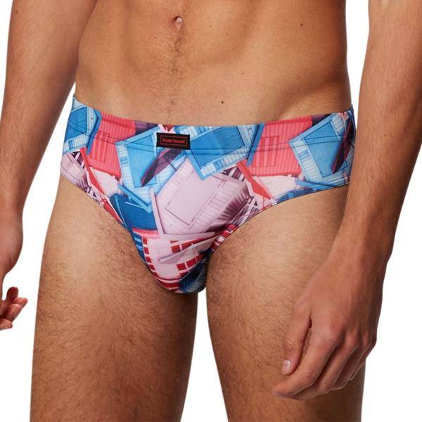 Bruno Banani Kalsonger Beach Life Brief Blå/Rosa polyester Medium Herr 