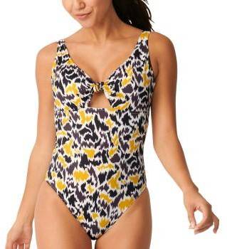 Sloggi Shore Fancy Guppy Swimsuit Svart/Gul Small Dam 