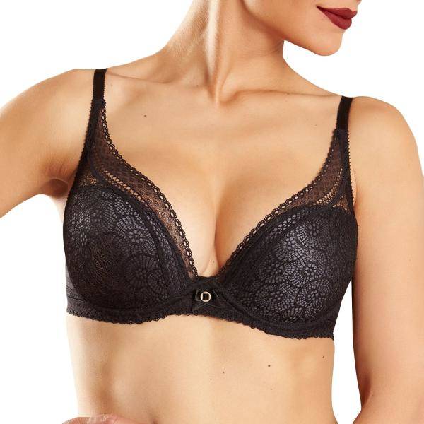 Chantelle BH Festivite Lace Plunge Bra Svart A 70 Dam 