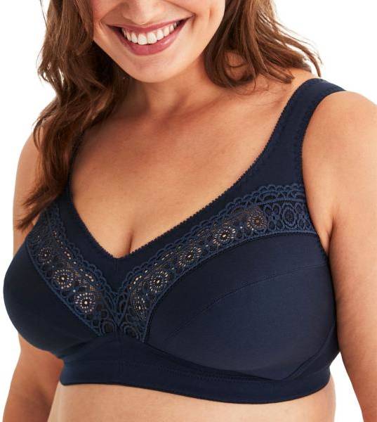 Swegmark BH Cotton Star Soft Bra Marin bomull B 75 Dam 