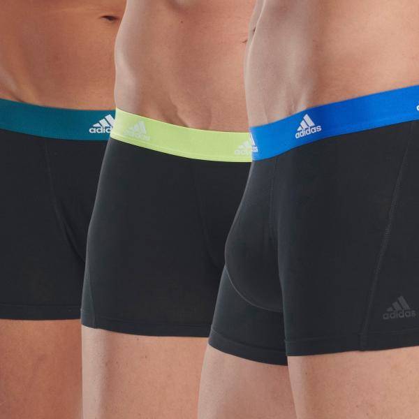 adidas Kalsonger 3P Active Flex Cotton Trunk Blå/Grön bomull Medium Herr 