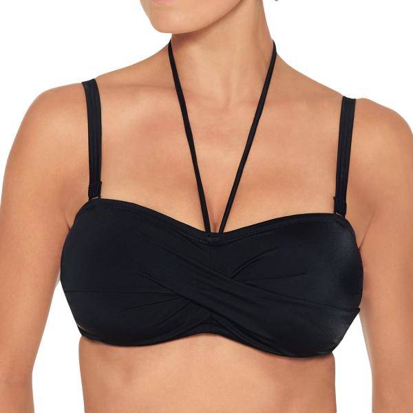 Wiki Basic Bandeau Bikini Top Svart B 70 Dam 