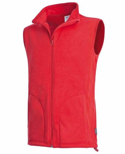 Stedman Active Fleece Vest For Men Röd Polyester Small Herr (Övriga Jackor i kategorin Jackor)