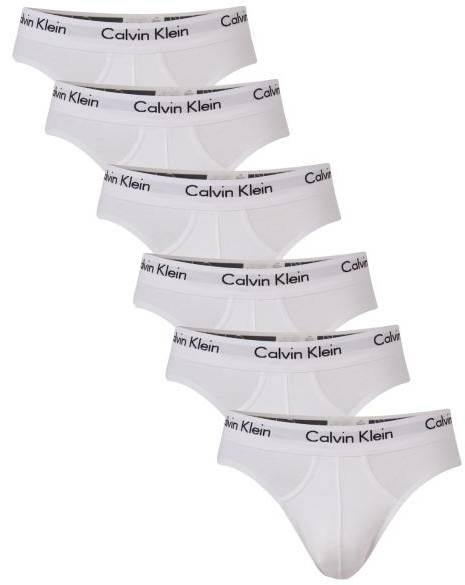 Calvin Klein Kalsonger 6P Cotton Stretch Hip Brief Vit bomull Medium Herr 