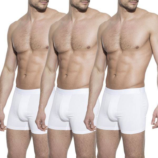 Bread and Boxers Boxer Briefs Kalsonger 3P Vit ekologisk bomull Large Herr 