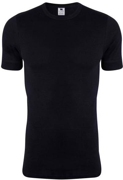 Dovre Rib T-Shirt Svart bomull Small Herr 