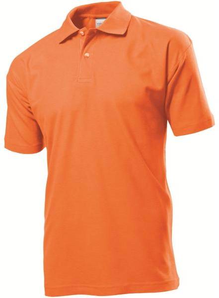 Stedman Polo Men Orange bomull Small Herr 