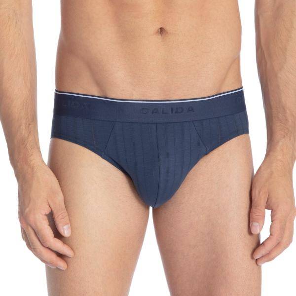 Calida Kalsonger Pure and Style Mini Brief Indigoblå bomull Small Herr 