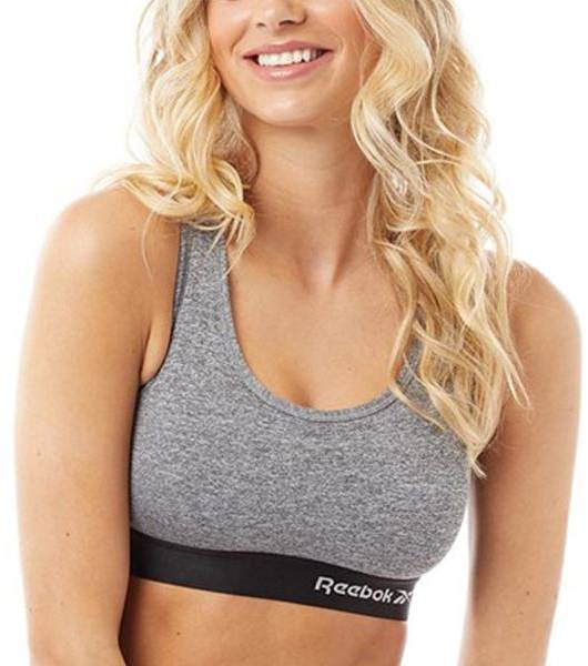 Reebok BH Simone Sports Crop Top Grå polyester Small Dam 